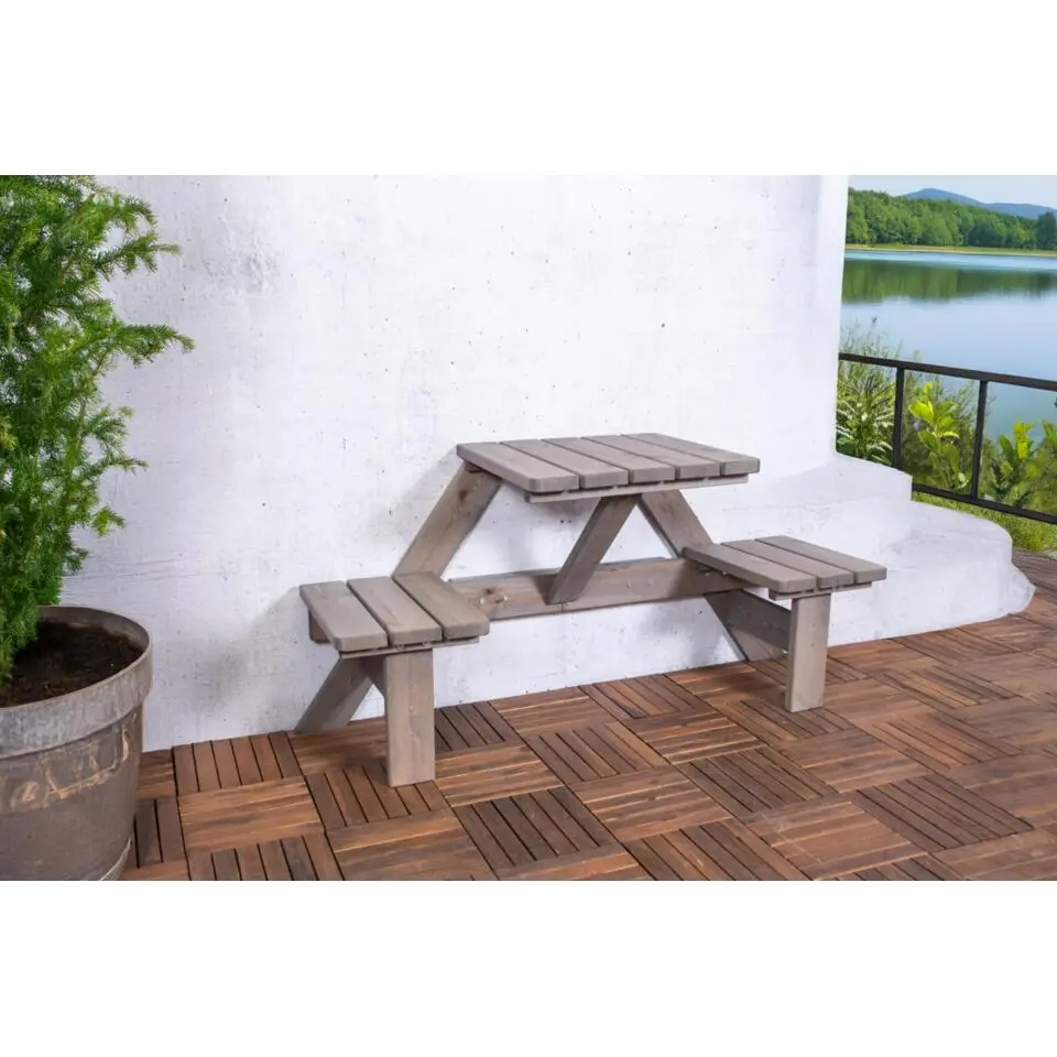 Sens-Line - Berlin wand Picknicktafel - 158,5x58x78,5cm - Bruin