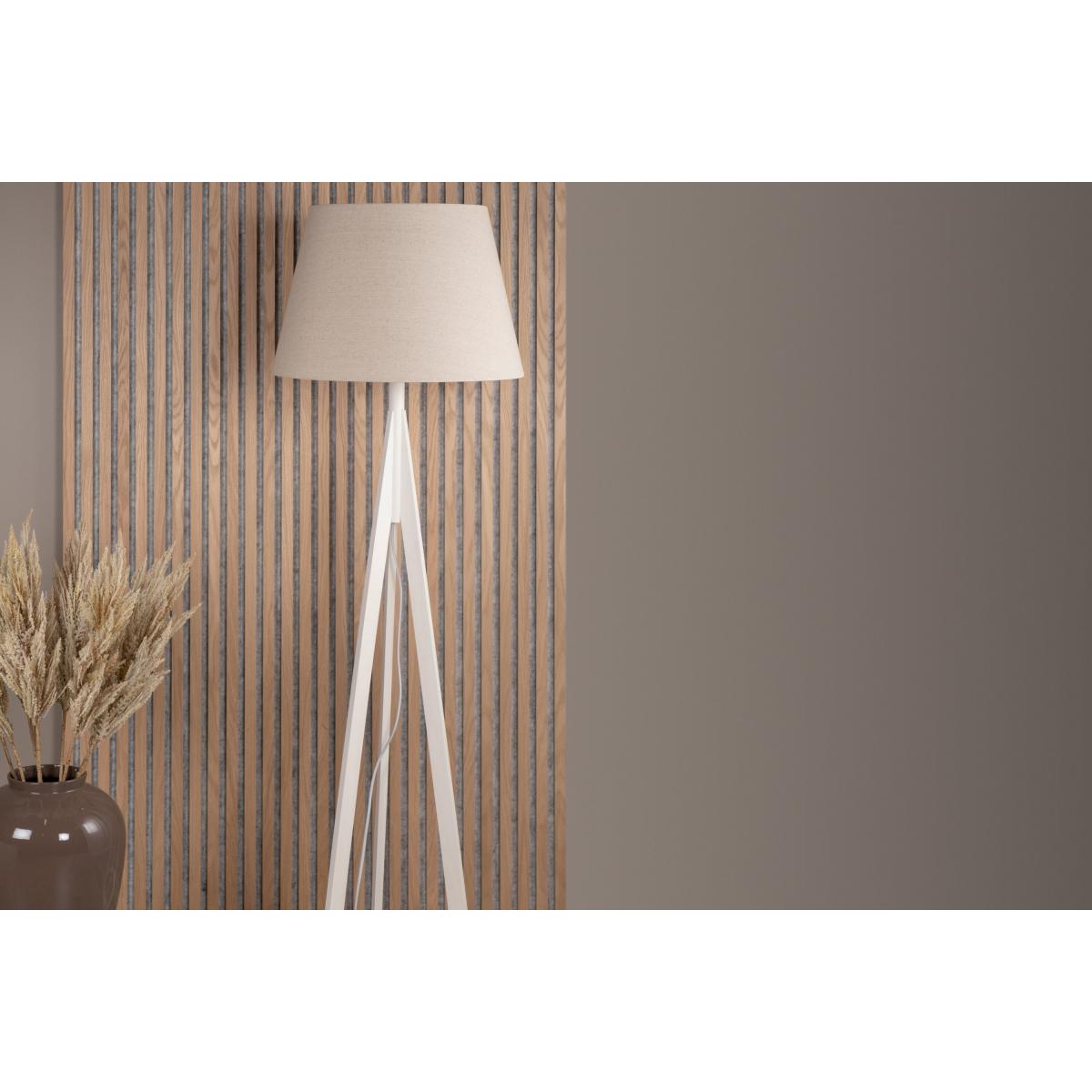 Svea - Nala vloerlamp - 160 cm - linnen - wit