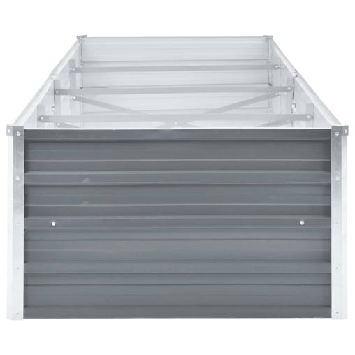 NNEVL Garden Raised Bed Galvanised Steel 320x80x45 cm Grey