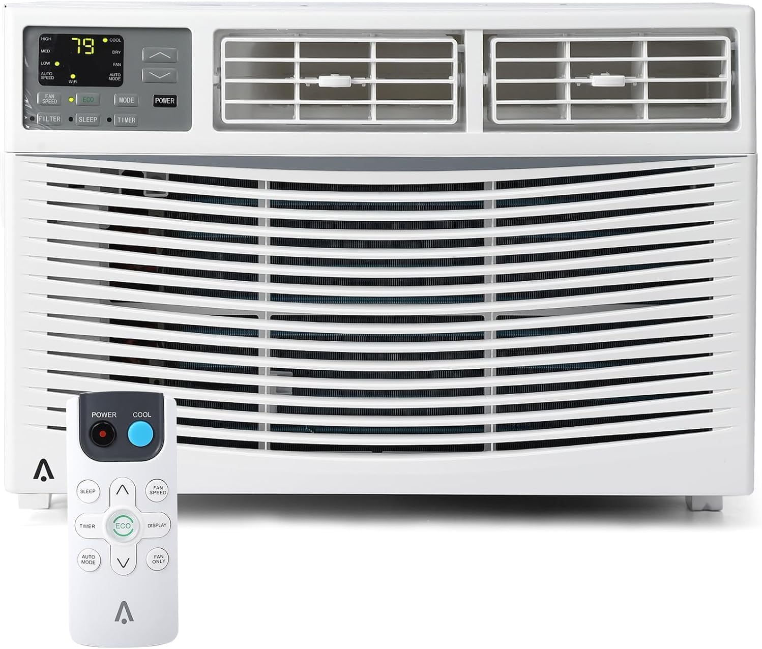 8000 BTU Smart WiFi Window Air Conditioner, Cools Up to 350 Sq. ft., Energy Saving AC Unit with Remote Control, App & Voice Control, 24H Timer, Quiet Operation for Living Room, Office