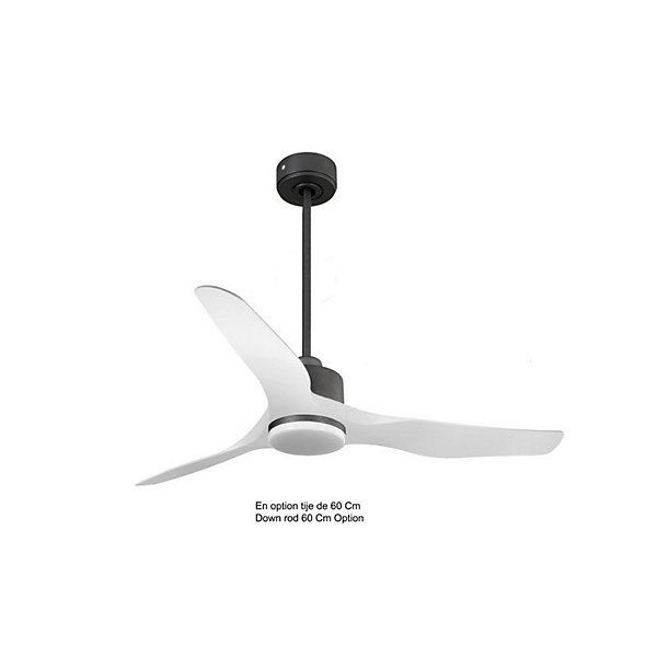 Modulo de KlassFan - Ventilateur de plafond DC avec Lumière Blanc et gris basalte, thermostat idéal pour 25 à 40 m²