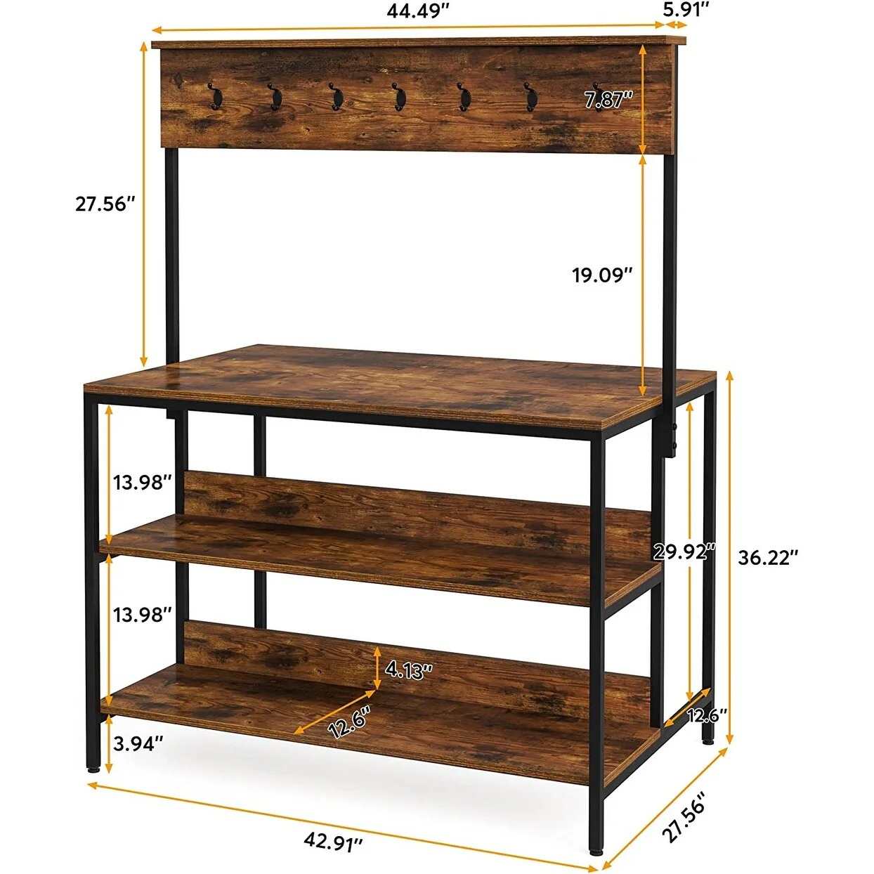 Kitchen Island Table with Storage for Coffee Table, Dining Table, Microwave Oven Stand