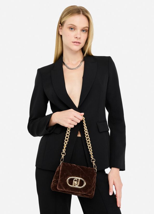 Borsa LaPuffy piccola in velluto