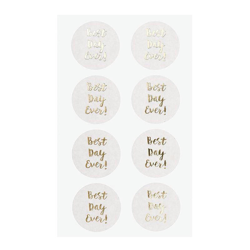 BEST DAY EVER - 4 feuilles d'autocollants blancs best day ever