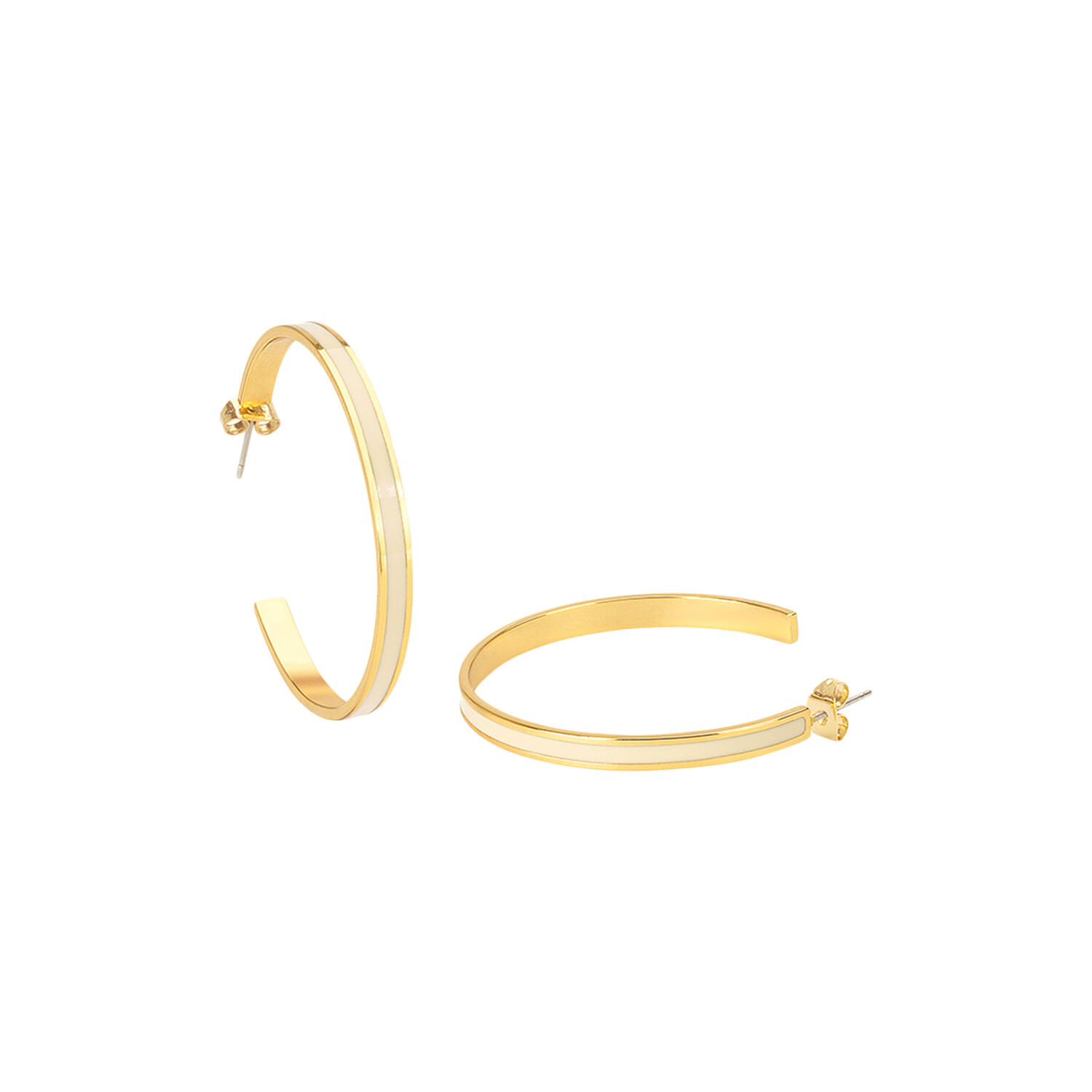 BANGLE Earrings, white sand