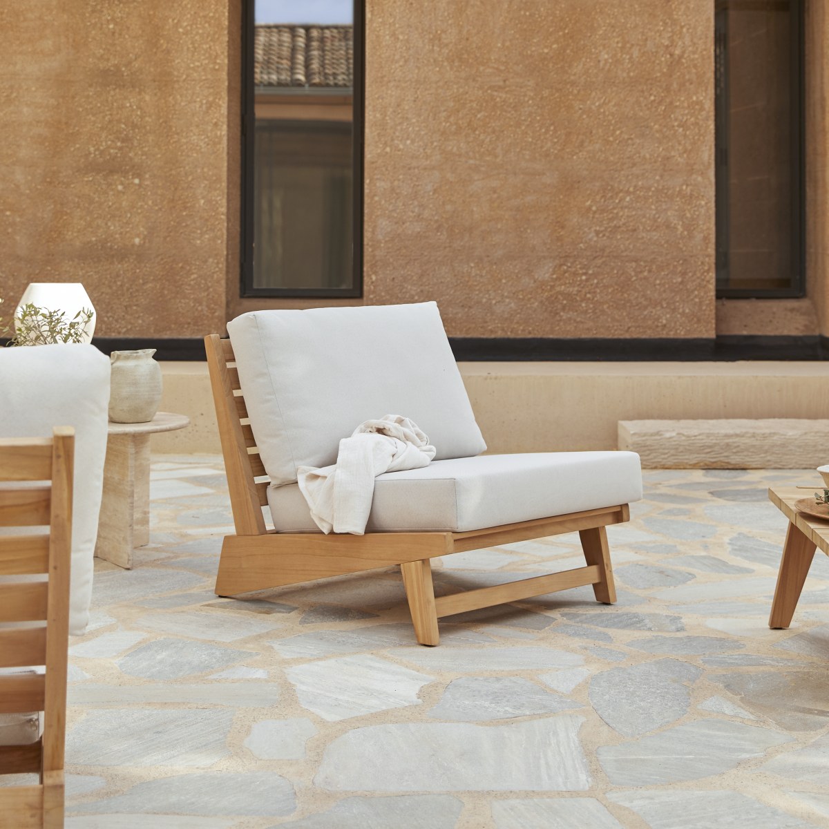 Tikamoon - Olia - Massief teakhouten tuinstoel