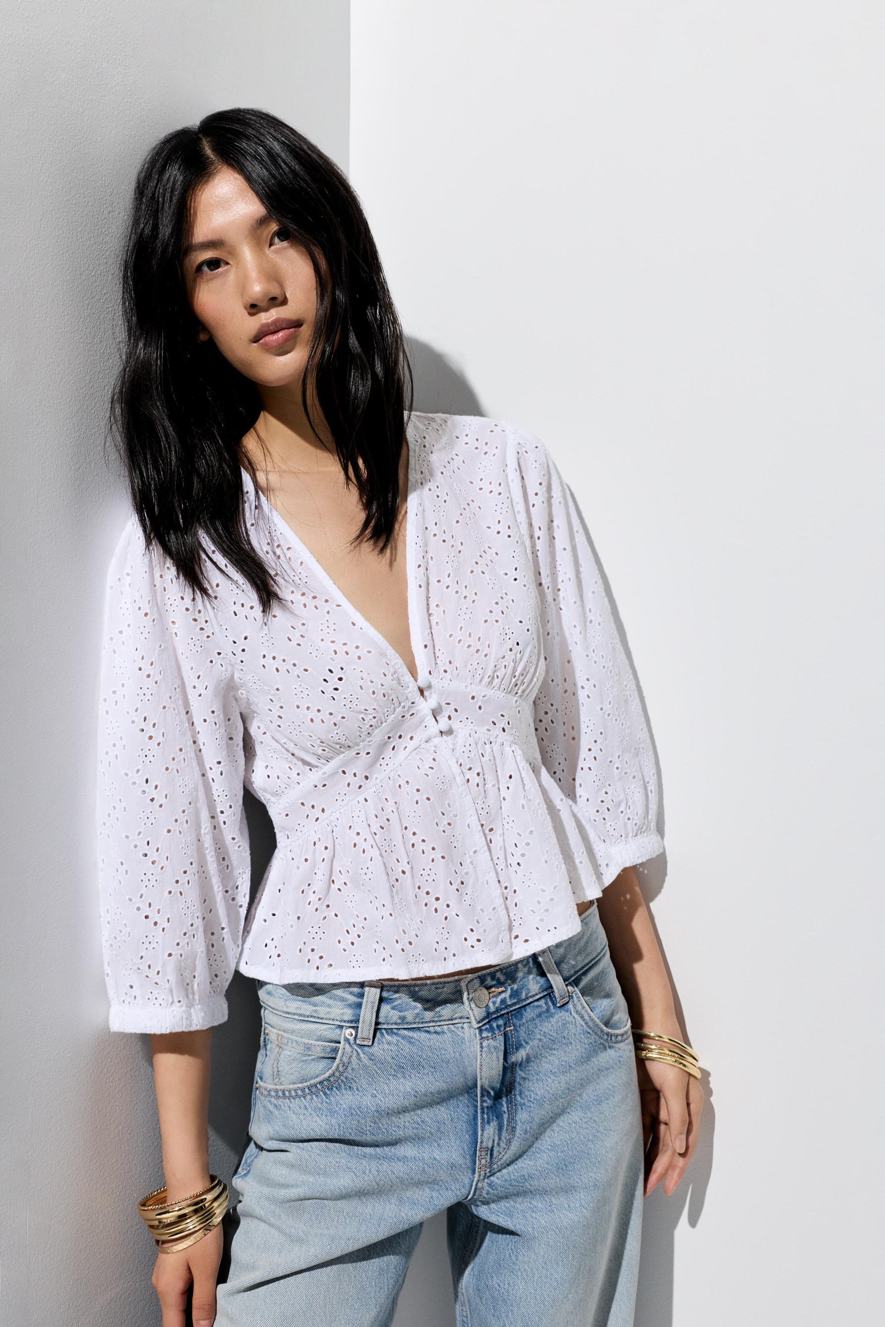 Camisa bordado suizo