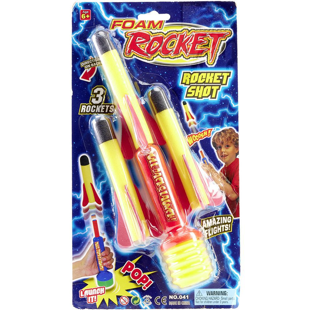 Pistolet lance roquette   3 munitions en mousse
