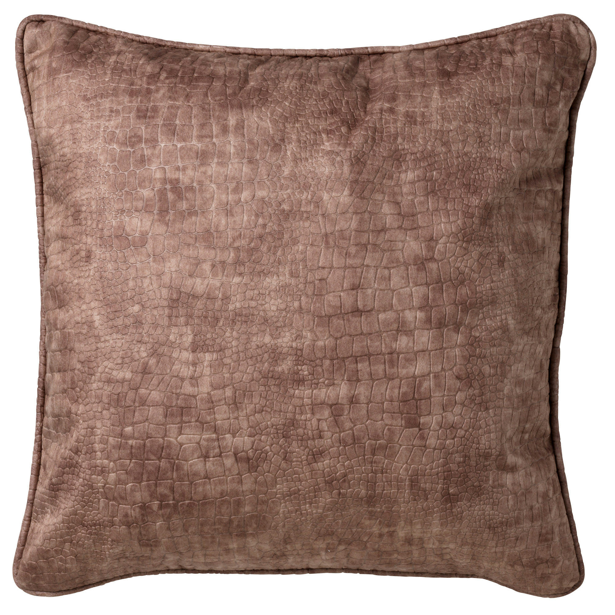 - Coussin - beige en velours 45x45 cm avec imprimé animalier