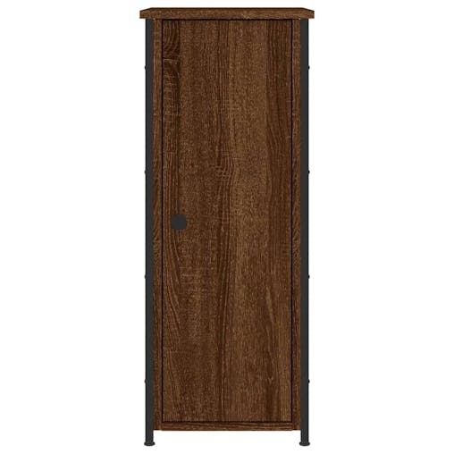 NNEVL Bedside Cabinet Brown Oak 32x42x80 cm Engineered Wood