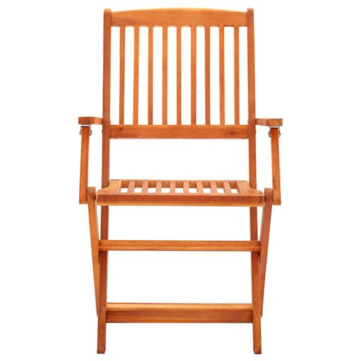 NNEVL Folding Garden Chairs 6 pcs Solid Eucalyptus Wood