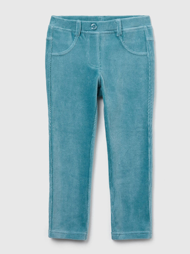 Ribbed chenille trousers