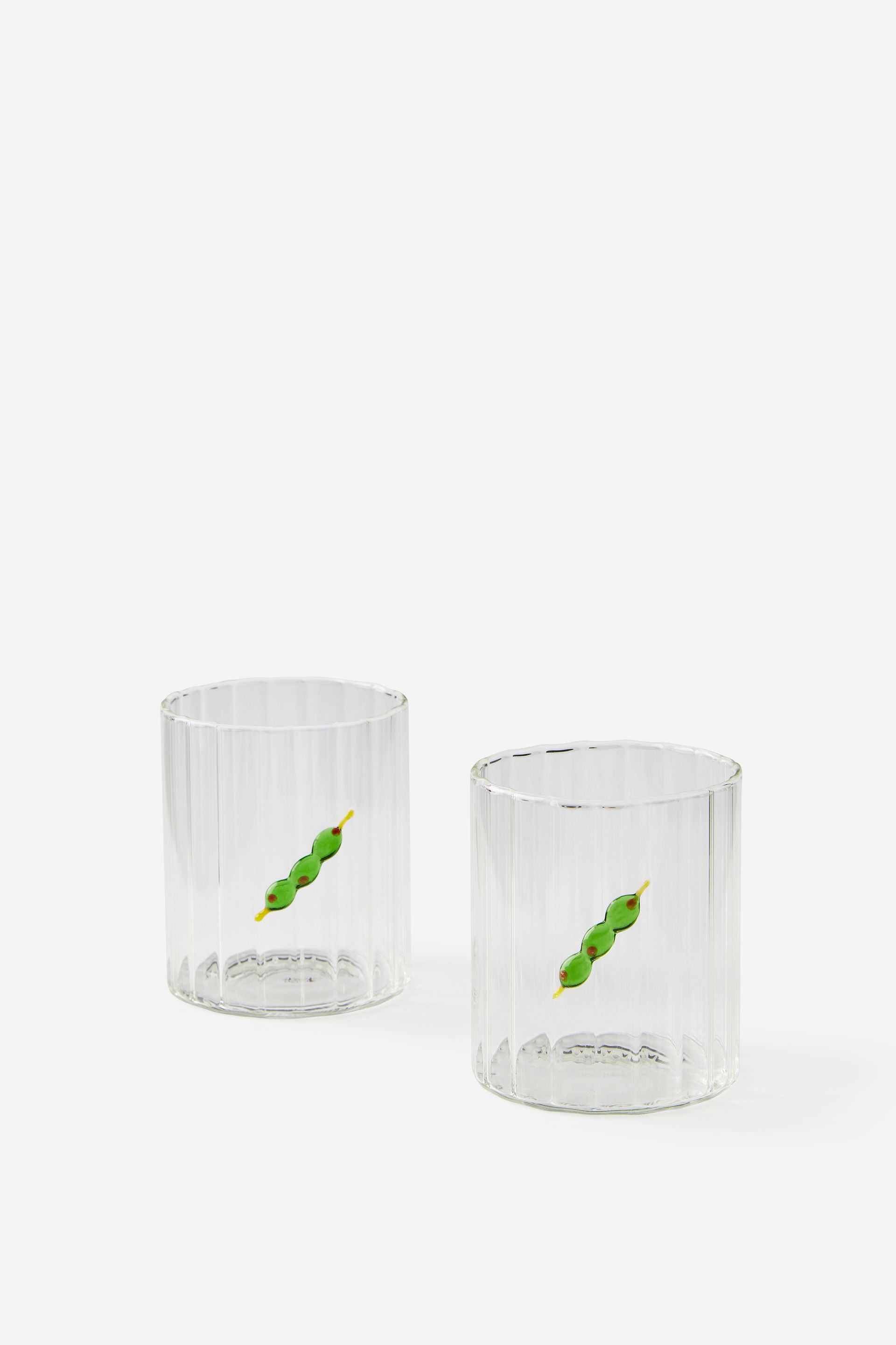 Set Of 2 Glass Icon Tumblers