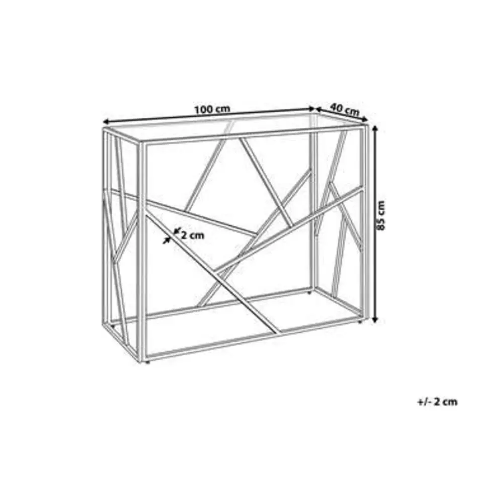 ORLAND - Consoletafel - Goud - Glas