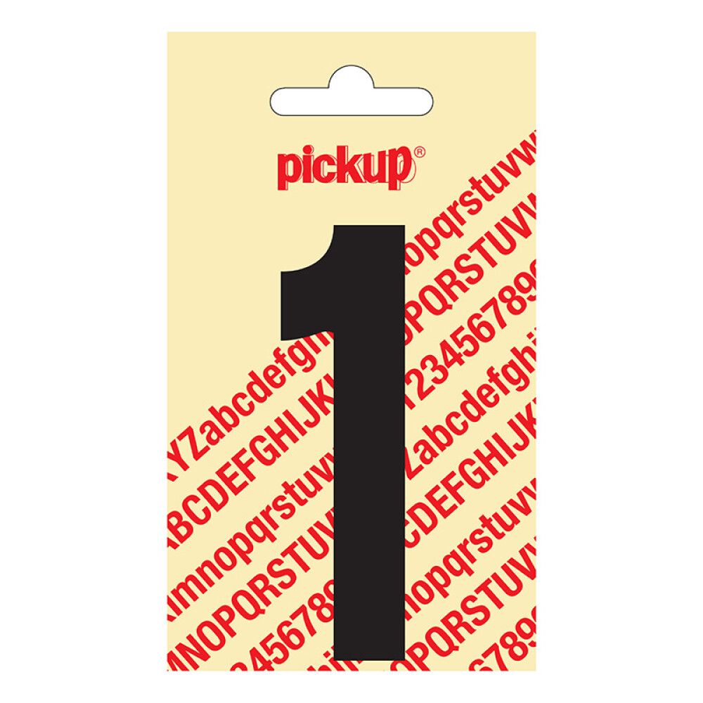 NUMMER PICKUP NOBEL 1 SVART 90 MM SELVKLEBENDE