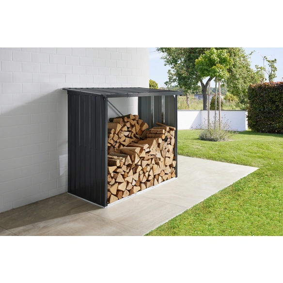 Kaminholzregal, BxHxL: 163 x 142 x 89 cm, anthrazit