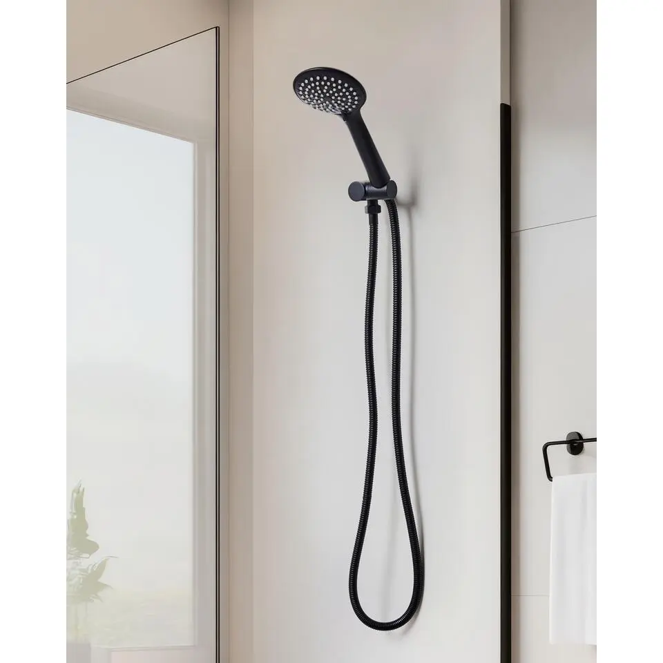 TARMA - Douchekop met doucheslang - Zwart - ABS kunststof