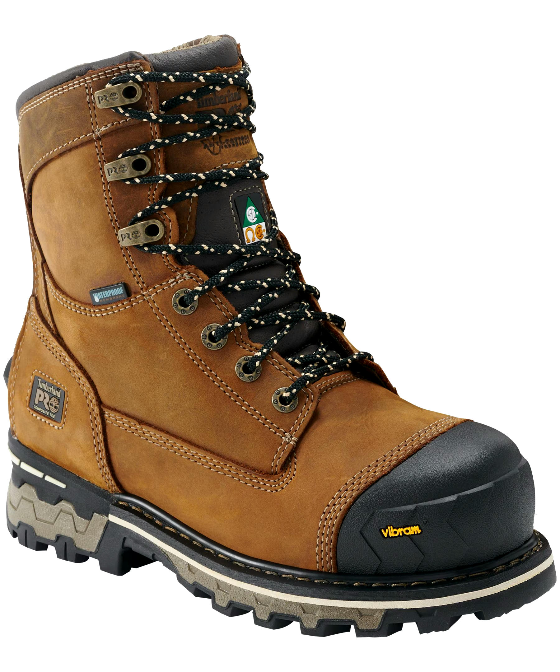 Women's 8 Inch Boondock Composite Toe Composite Plate Waterproof Leather Work Boots