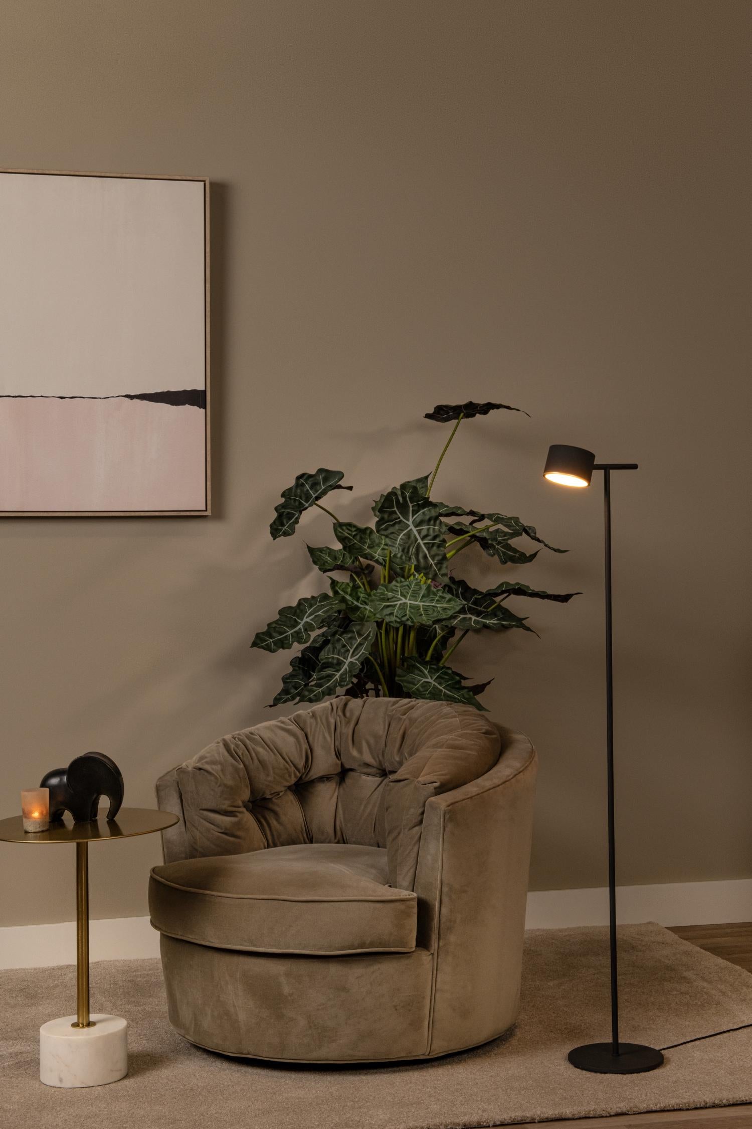 Lucide vloerlamp GIAN - Geïntegreerde LED - Zwart