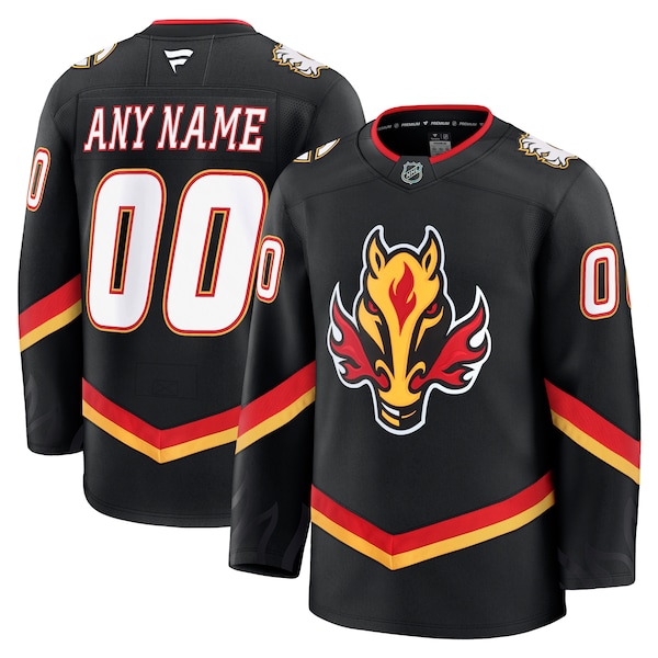 Calgary Flames  Alternate Premium Custom Jersey - Black/Red/White