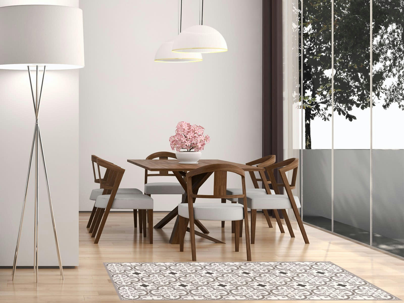 - Tapis vinyle tuileries moka 100x160cm