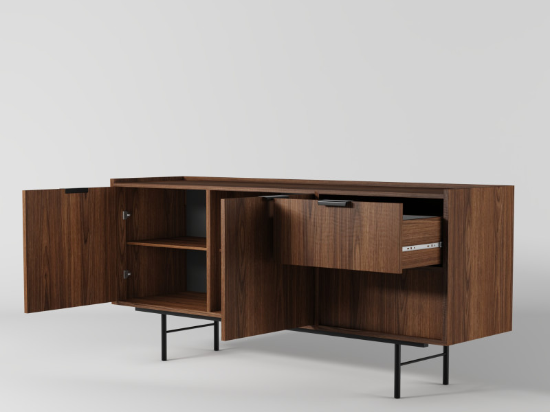 Komoda 150 cm do salonu dwudrzwiowa ELVIO orzech warmia