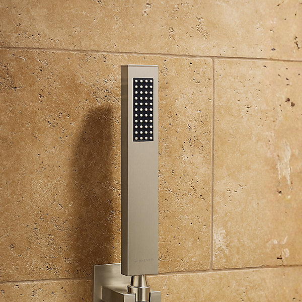 BALNEO Douchette argent brossé en acier inoxydable au design moderne CASCADE
