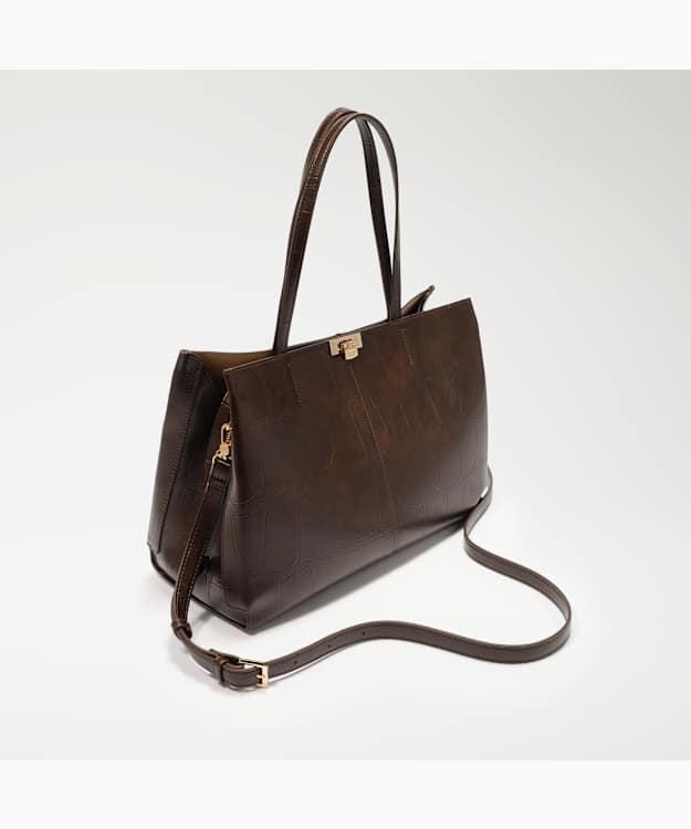 Dorianna Dark Brown - Multi-Strap Shoulder Bag