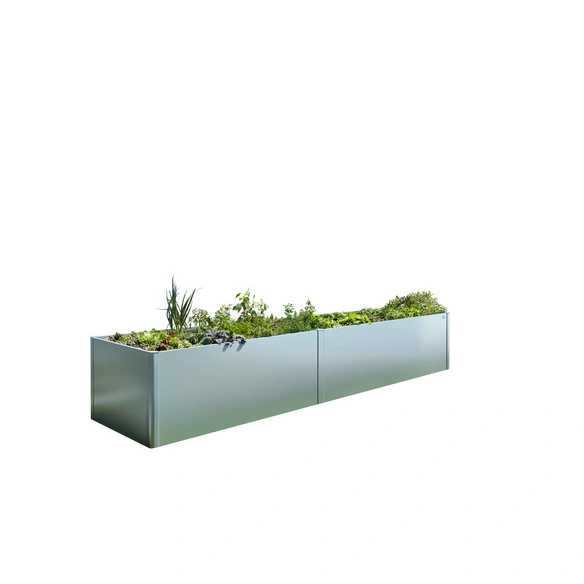 Hochbeet, BxHxT: 397 x 77 x 103,1 cm, silber-metallic