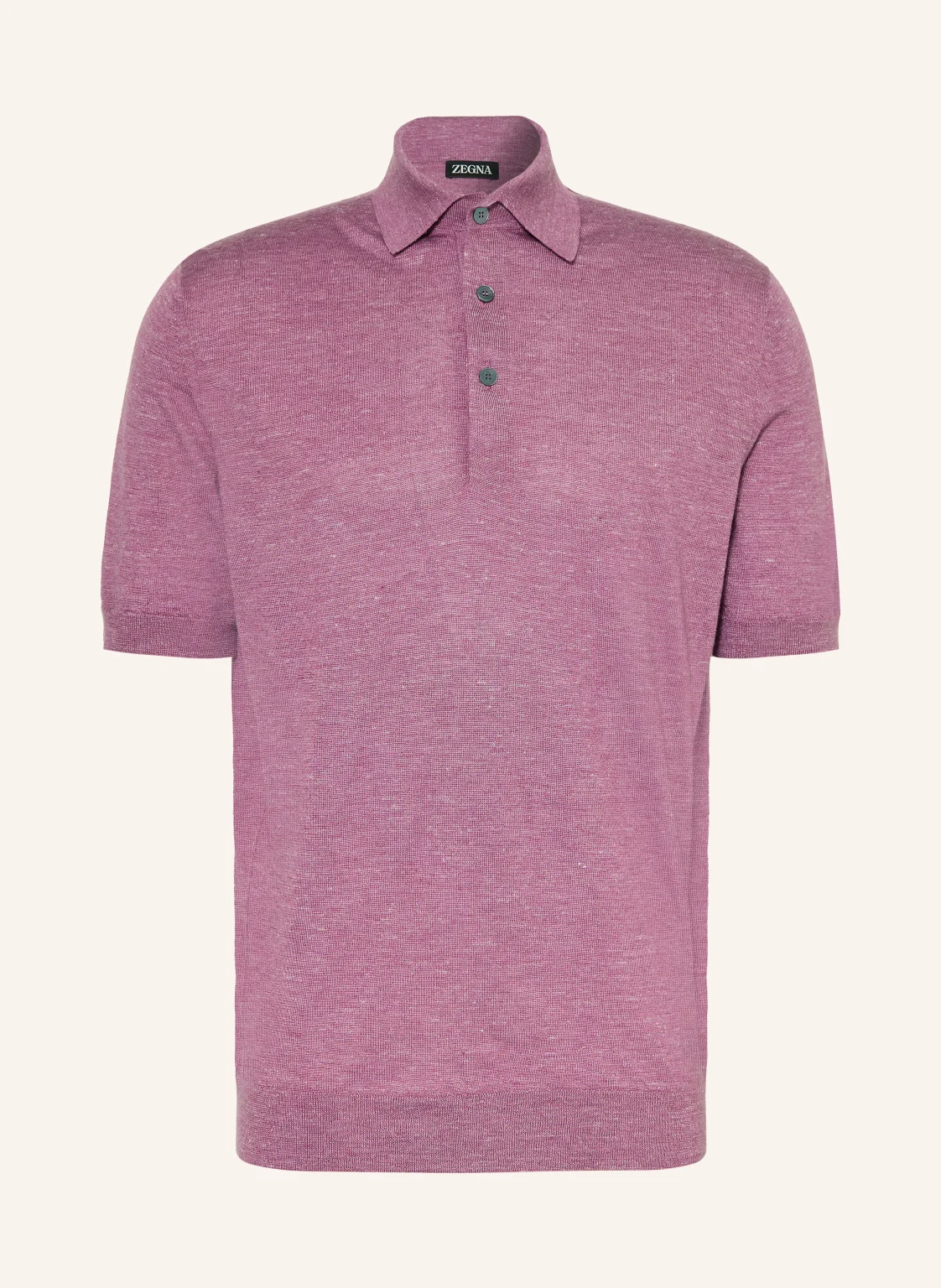 ZEGNA Strick-Poloshirt mit Seide und Cashmere