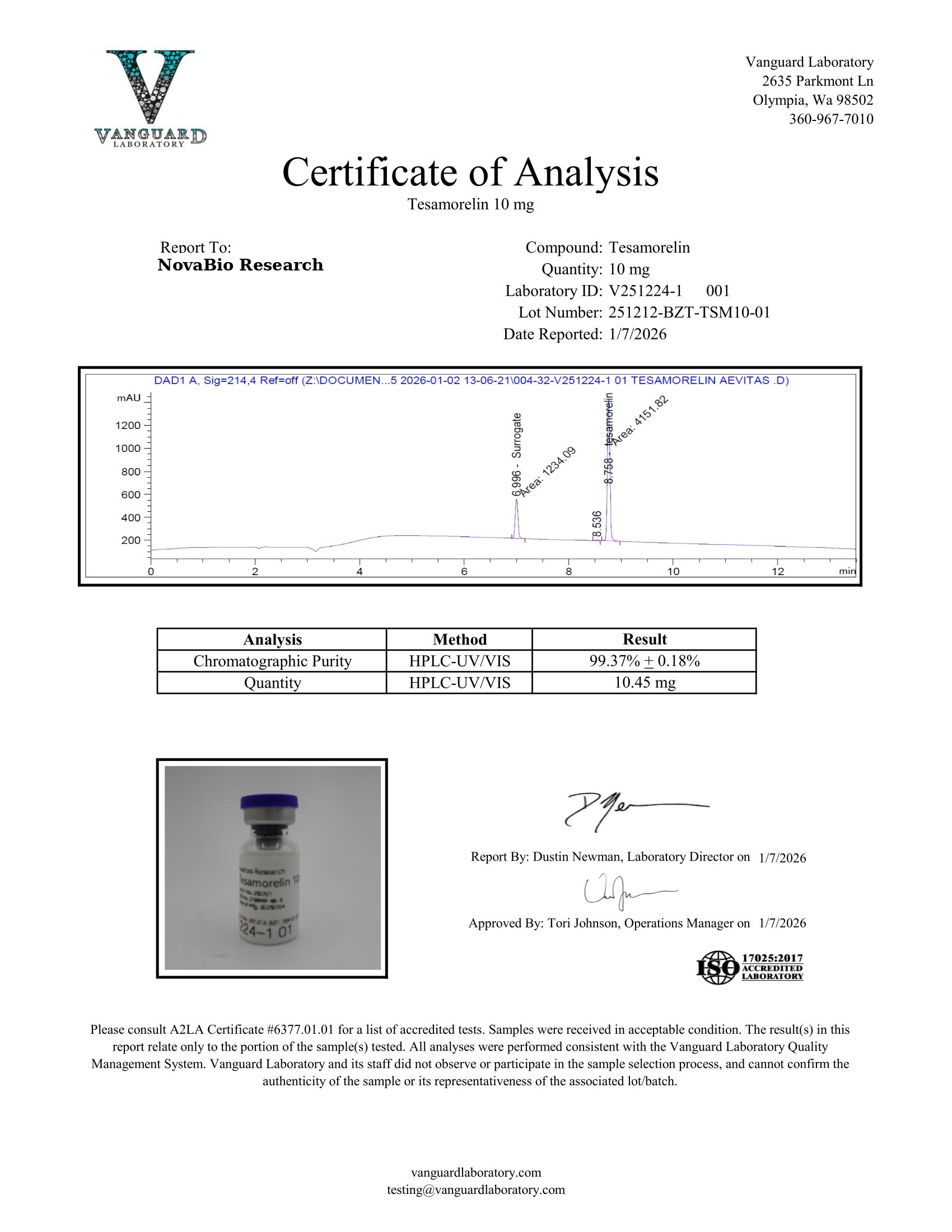 TSM10 | Tesamorelin 10mg × 10 Vials
