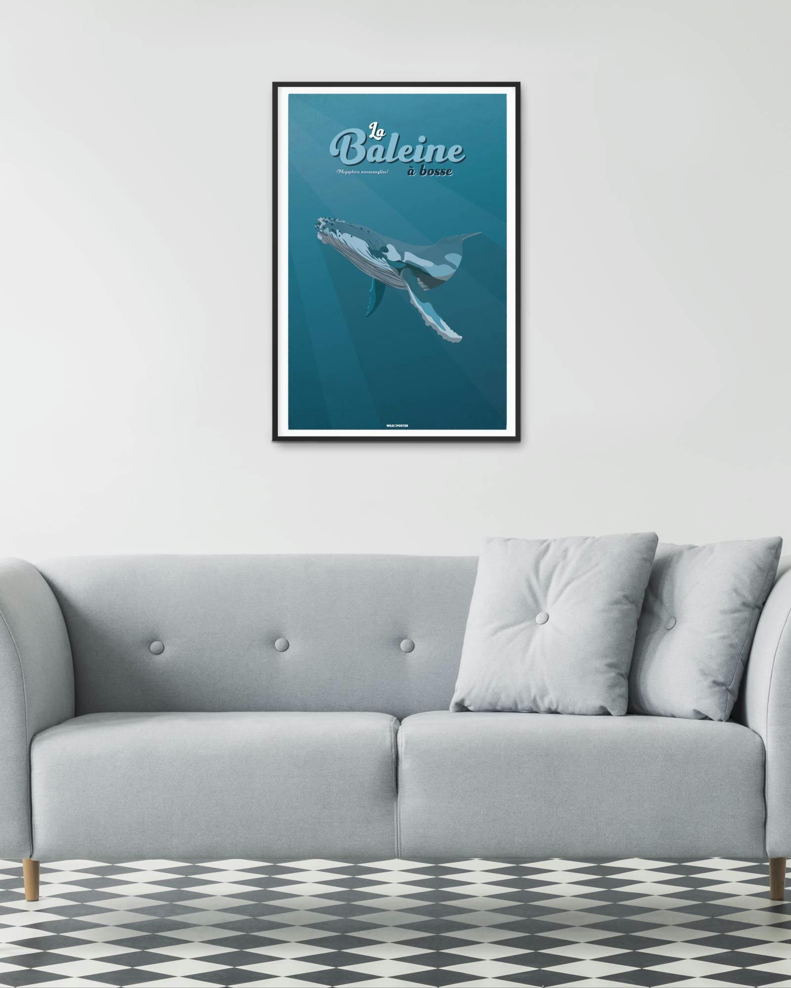 ANIMAUX - Affiche Animaux - La Baleine à bosse 30 x 40 cm