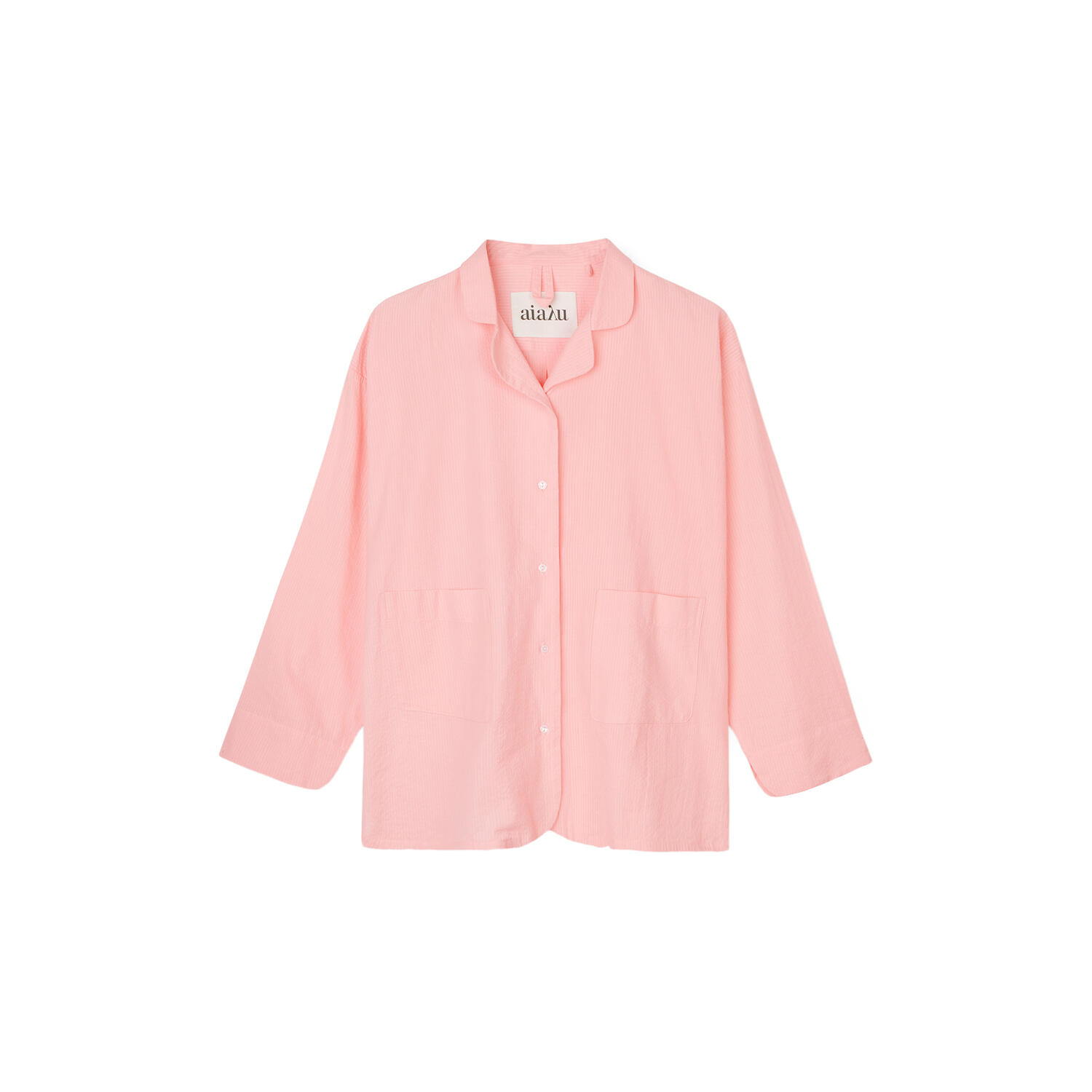 Pyjamas Shirt Seersucker, pink