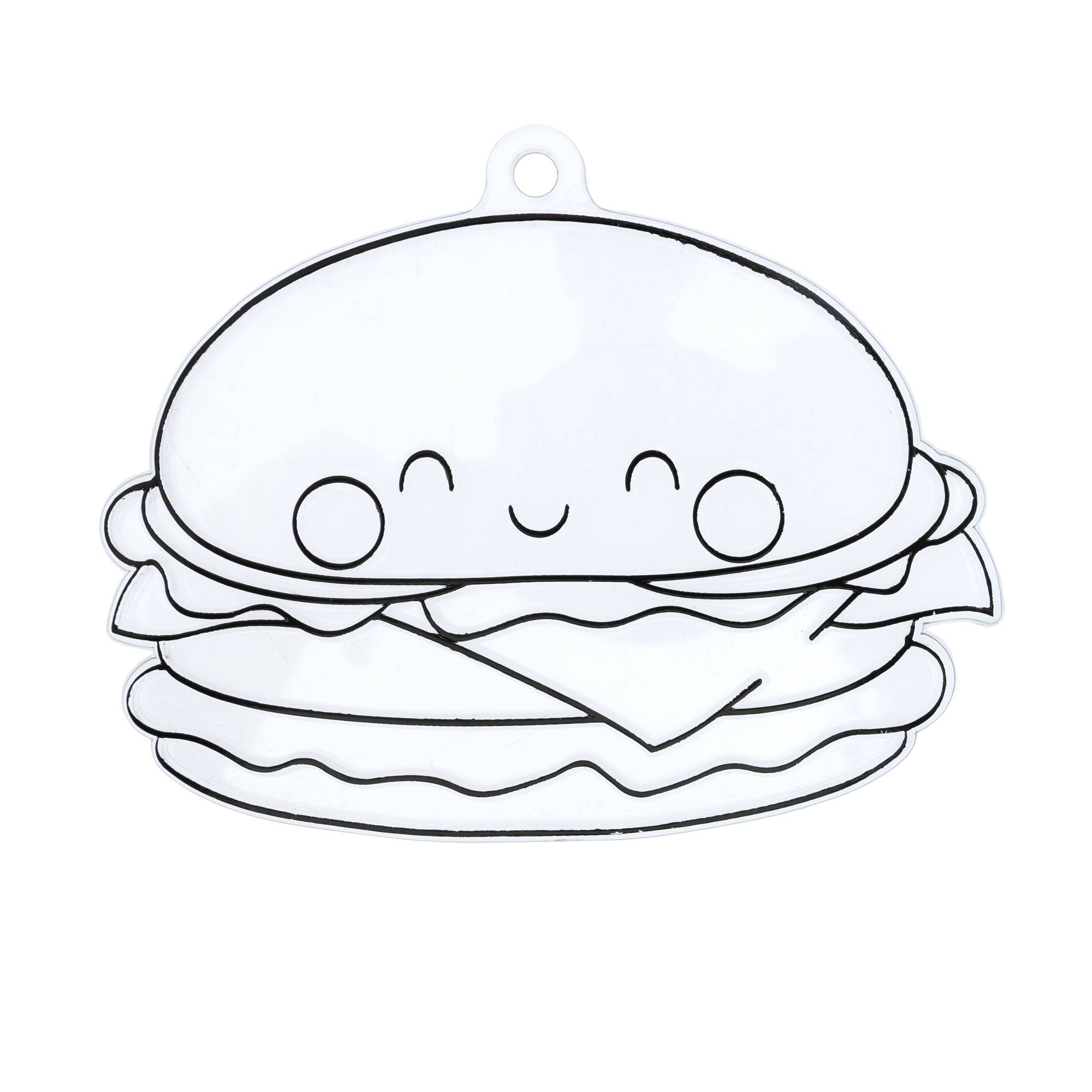 Happy Burger Plastic Suncatcher