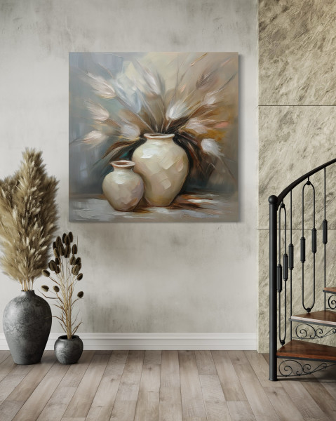 Feeby Obraz na płótnie, Wazon Vintage Martwa Natura 30x30
