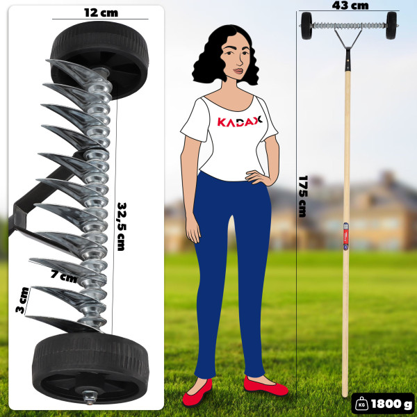 Aerator Na Kółkach Trzonek Wertykulator Do Trawy