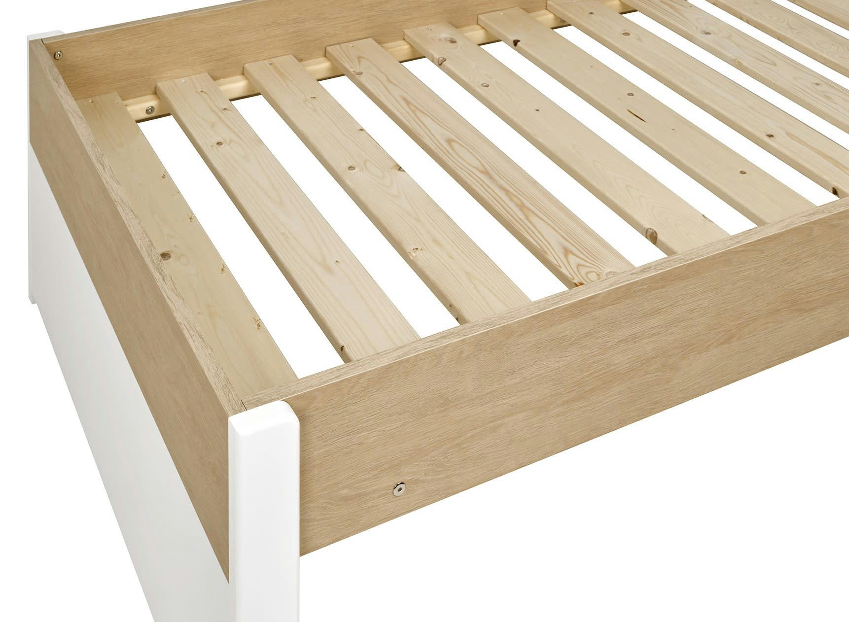 PRADO - Lit enfant 90x200 PRADO Blanc et Chêne Clair