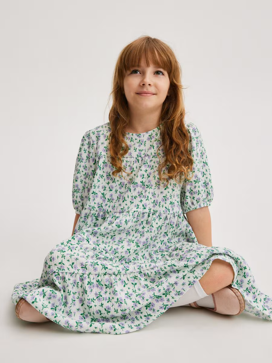 Floral White Dress