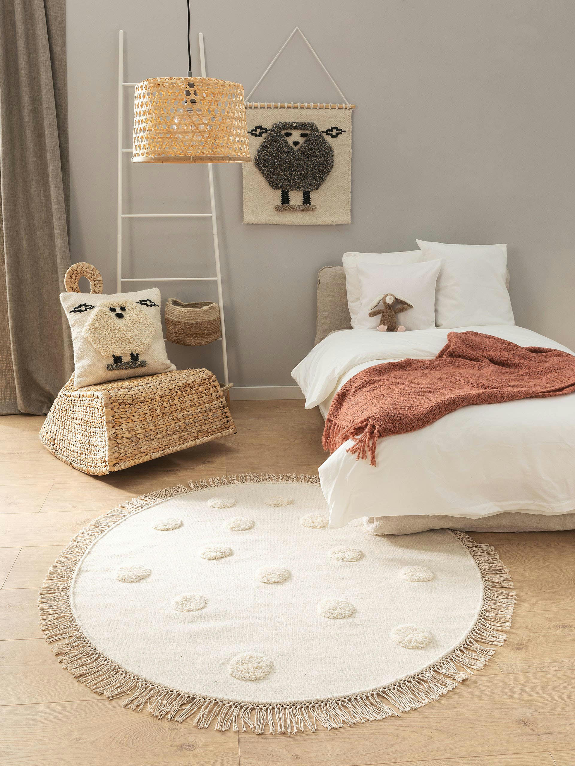 CARLSON - Tapis enfant ivory D 120 rond