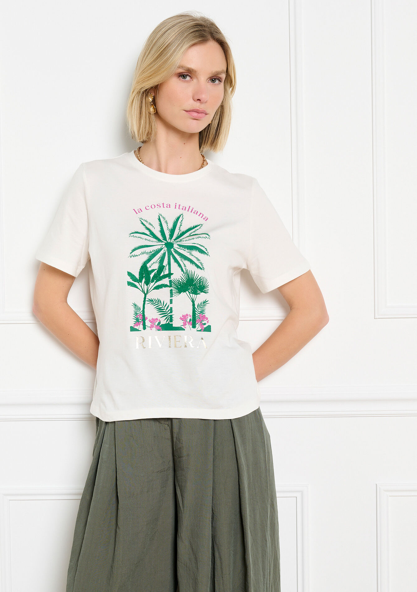 Irriserend tekstshirt