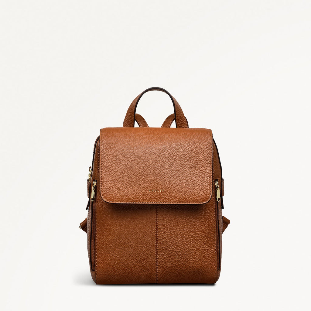 LORNE CLOSE MEDIUM FLAPOVER BACKPACK INDUS TAN