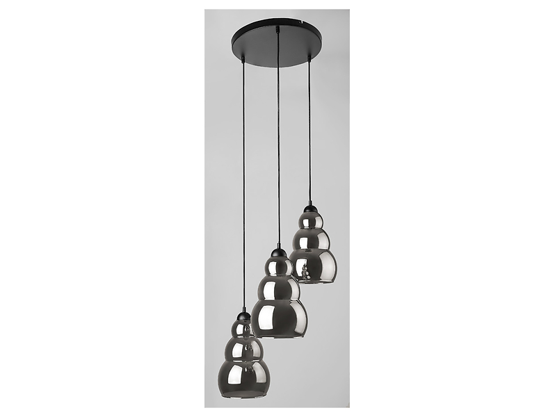 Lampa wisząca Salvatore 3-punktowametalowa srebrna