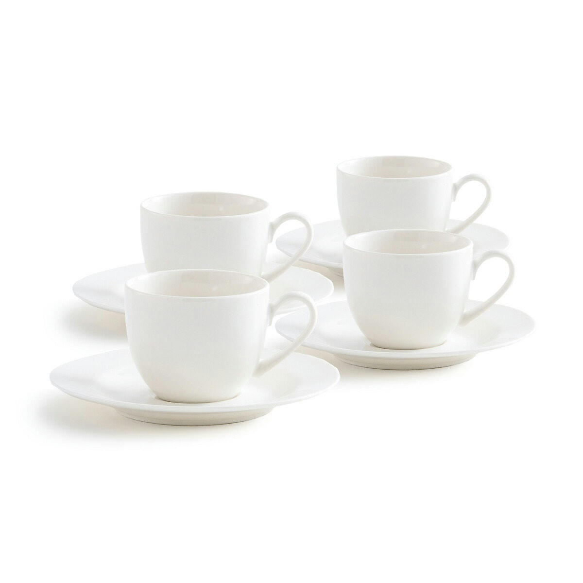 Lot de 4 tasses à café en porcelaine Ginny