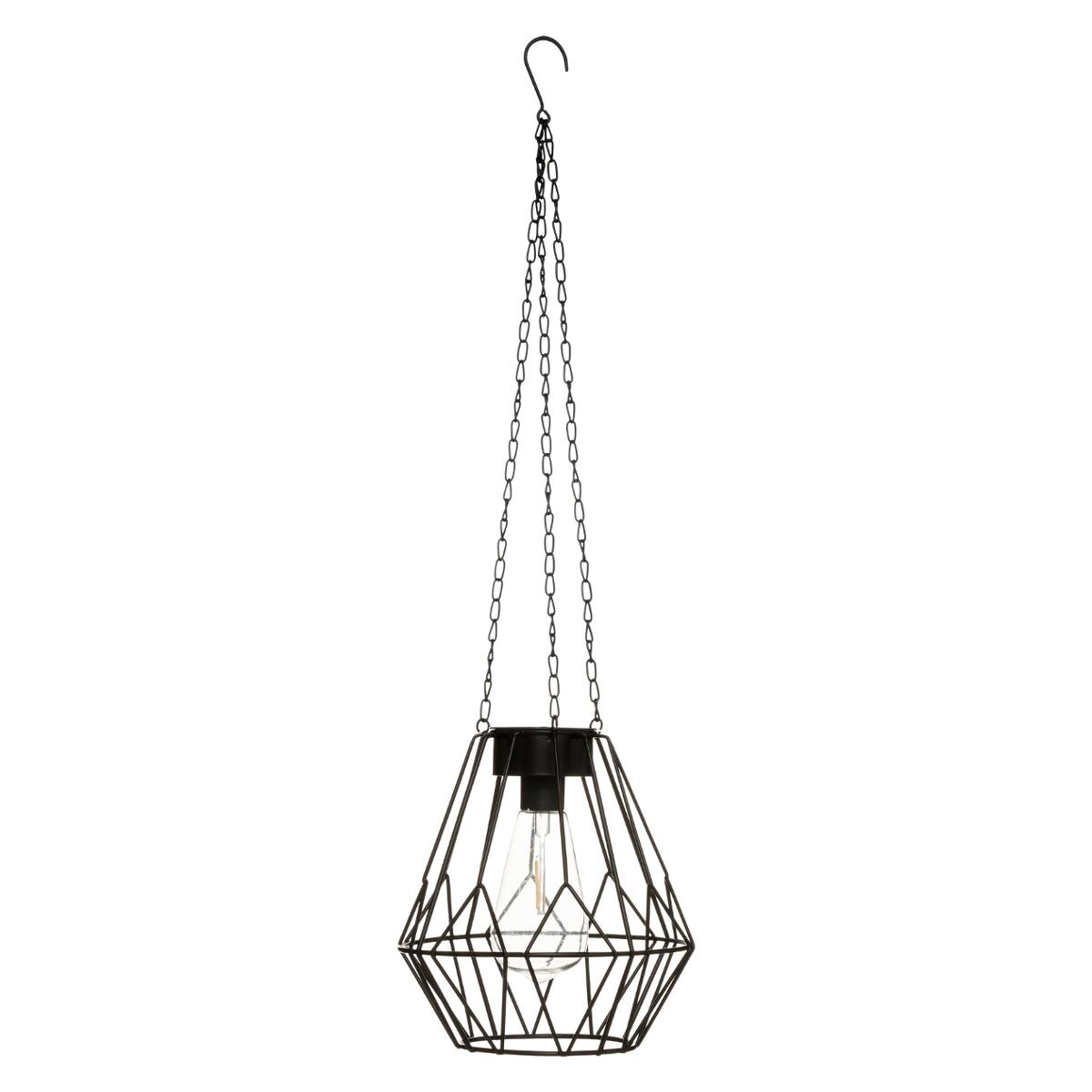 Suspensionsolar "Flave" Black metal, D.19 cm