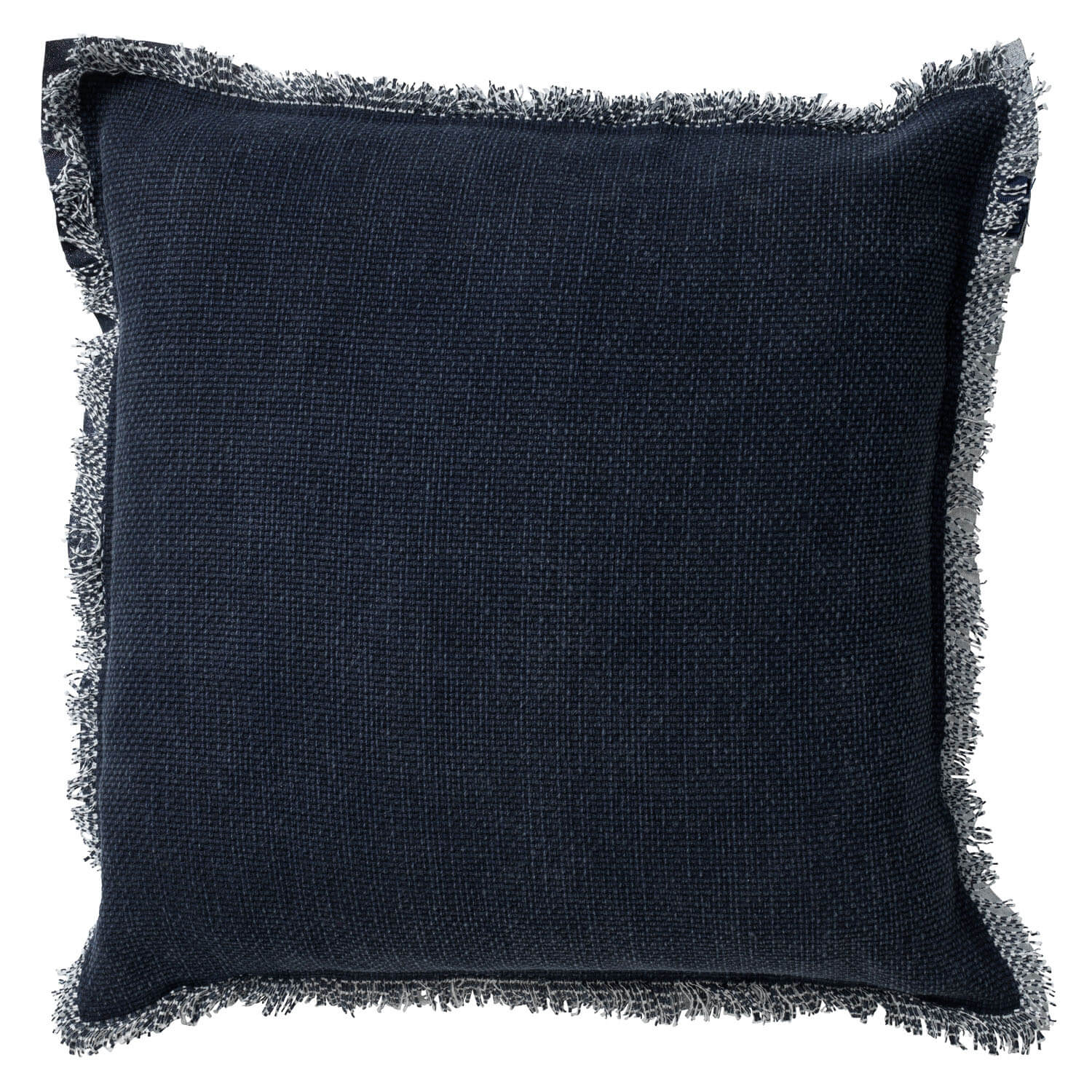 BURTO - Kussenhoes 60x60 cm - gewassen katoen - Insignia Blue - donkerblauw