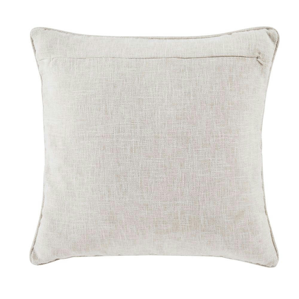 GLORIA - Coussin imprimé vert et orange 45x45