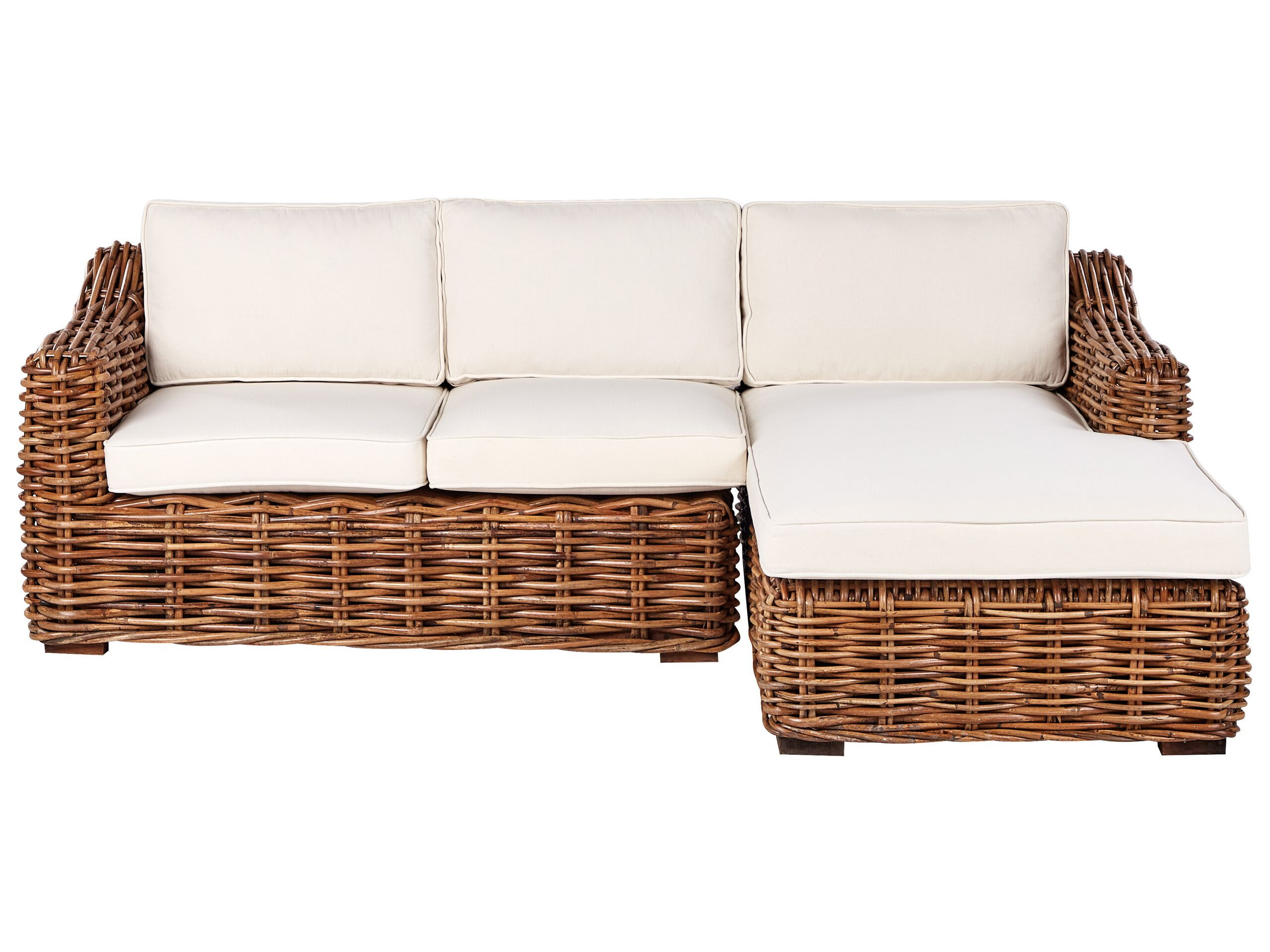 Ogrodowa sofa rattanowa z poduszkami