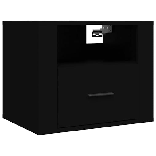 NNEVL Wall-mounted Bedside Cabinets 2 pcs Black 50x36x40 cm