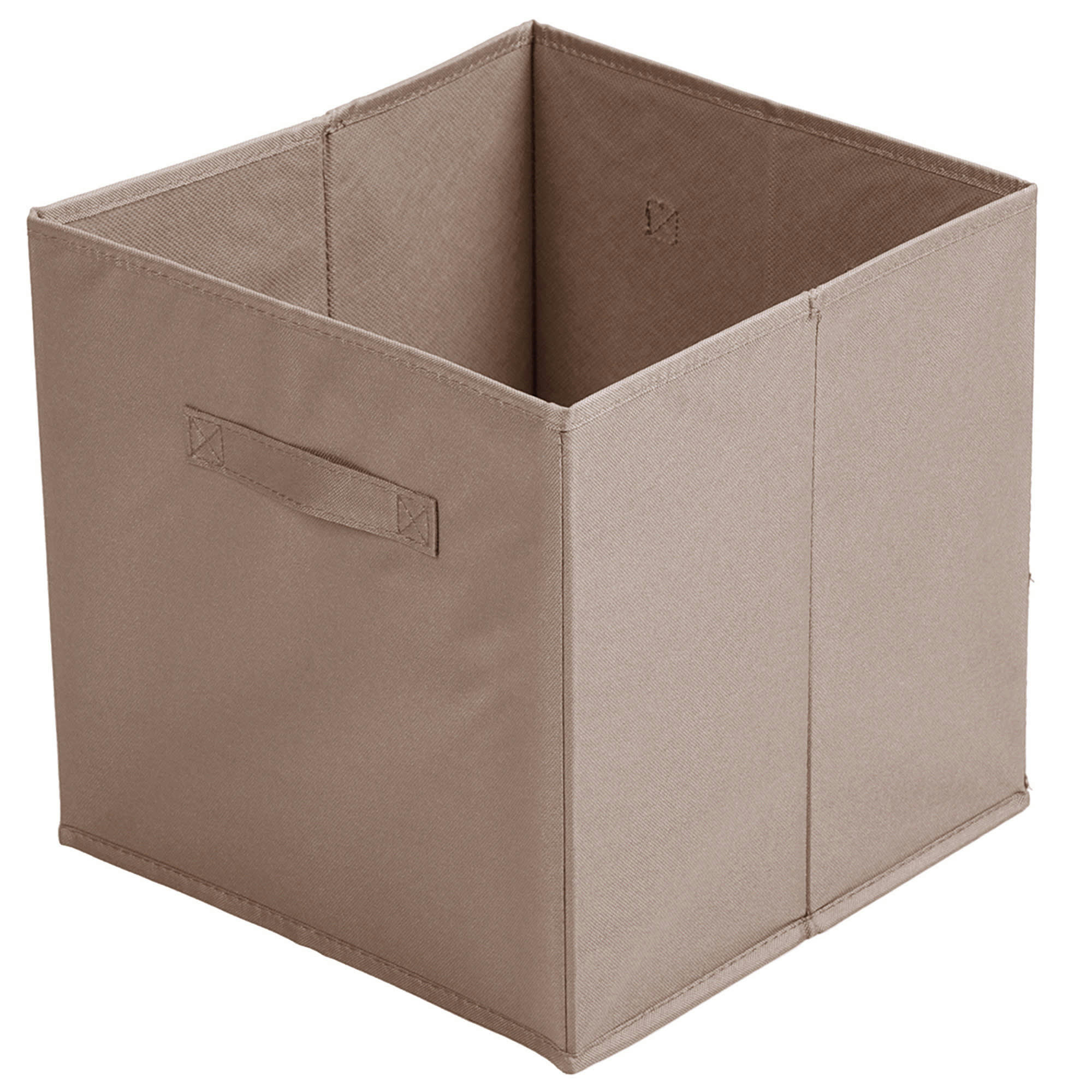 - Boîte de rangement cube intissé beige sepia 31x31x31cm