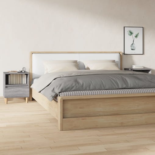 NNEVL Bedside Cabinets 2 pcs Grey Sonoma 40x35x50 cm
